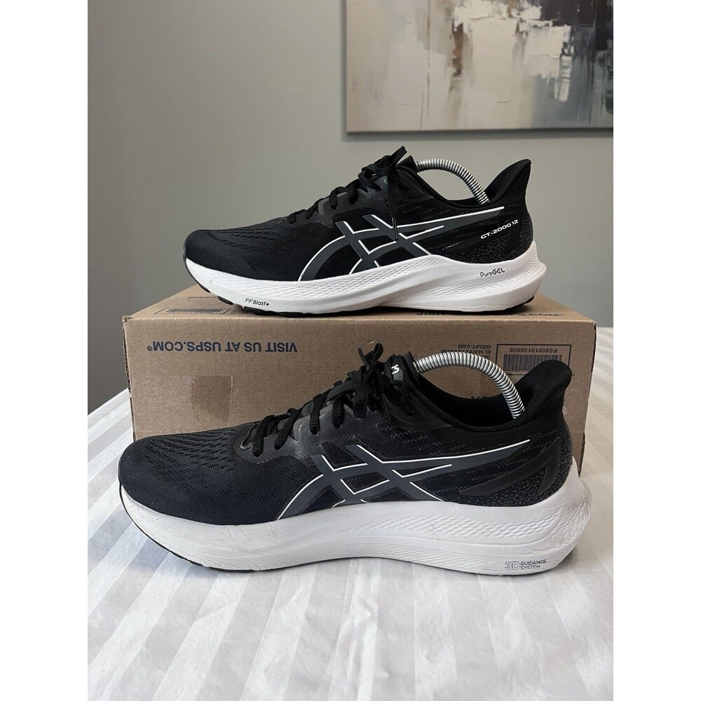 ASICS GT-2000 12 Black Grey Running Shoes Sneakers Mens Size 12 / Womens 13.5